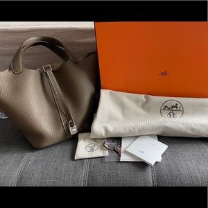 Authentic Hermès Picotin 22 Etoupe